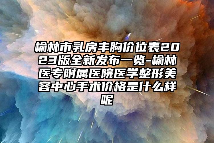 榆林市乳房豐胸價(jià)位表2023版全新發(fā)布一覽-榆林醫(yī)專附屬醫(yī)院醫(yī)學(xué)整形美容中心手術(shù)價(jià)格是什么樣呢